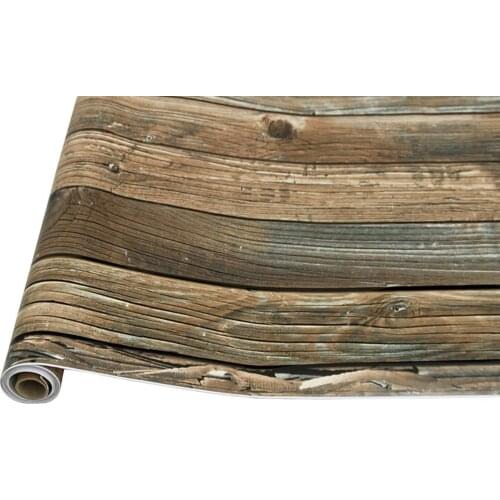 Wood Stripe Peel and Stick Wallpaper Brown Vinyl Self Adhesive Contact Paper Decorative Refurbishment for Rooms and Old Objects