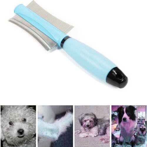 Dog Grooming Tool With Double Sided Dematting Rake Brush Suitable For Dogs And Cats Double Comb Densely Packed Pins