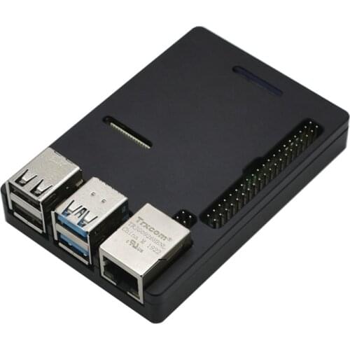 Raspberry Pi 4 Case RPI 4B CNC Aluminum Case Ultra-thin Metal Shell Black Enclosure for Raspberry Pi 4 Model B