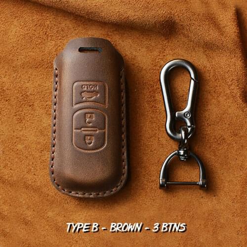 2 3 Button Leather Car key Wallet Remote Fob Case For MAZDA 2 3 5 6 8 Atenza CX4 CX5 CX-5 CX-7 CX-9 RX MX5 Shell Protector