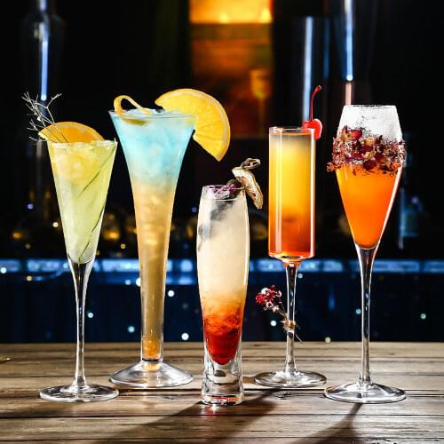 Creative glass cocktail glass bar goblet champagne glass Margarita, Manhattans, Bourbon, Vodka, Gin, Lead-Free Whiskey Glass