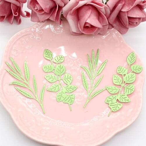 KSCRAFT Eucalyptus Leaf Foliage Die Metal Cutting Dies Stencils for Scrapbooking/photo album Decorative Embossing Paper Cards
