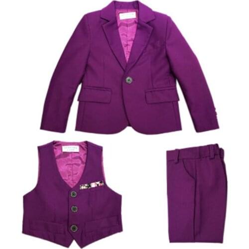 Hot New Children Suit Baby Boys Suits Kids Blazer Boys Formal Suit For Wedding Boys Clothes Set Jackets Blazer+Pants 3pcs 2Y-10Y