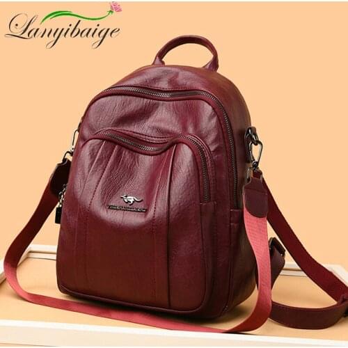 Fashion Women Tassel Backpacks Women Soft Leather Backpacks for School Teenagers Girls Casual Shoulder Bags Designer Backpack