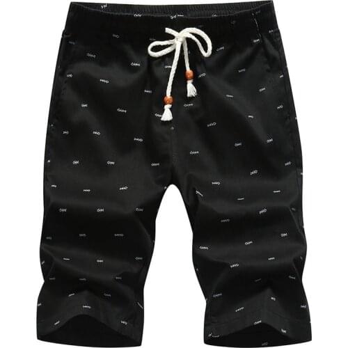 Men Shorts Cotton Casual Beach Shorts High Quality Bottoms Elastic Waist Fashion Brand Boardshorts Plus Size Homme M-5XL Asian 3