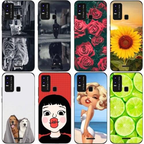 For BQ 6630L MAGIC L Case Rose Wolf Cute Patterned Cover Soft Silicon Phone Case for bq 6630l magic l Top Quality