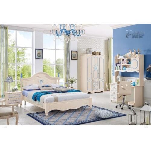 JLMF3321 Ash solid wood children bedroom furniture set health Environmentally friendly children bed wardrobe desk bedside table