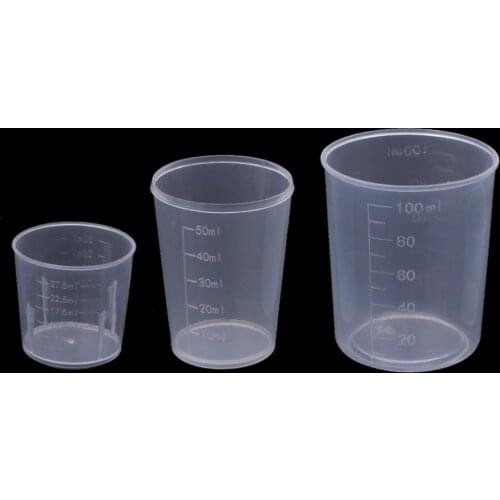 3Pcs DIY Epoxy Resin Plastic Measuring Cups Set 30ml 50ml 100ml For Handmade DIY Jewelry Making Tool Epoxy Resin Cup