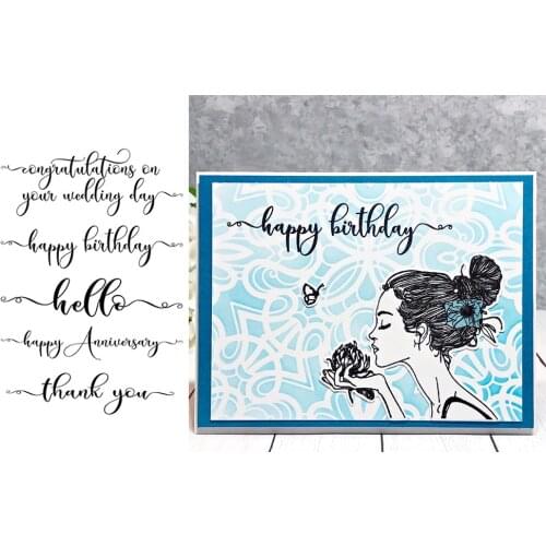 Fancy Sentiments Clear Stamps For DIY Scrapbooking Paper Cards Transparent Stempels Silicone Seal New 2020 Stamp