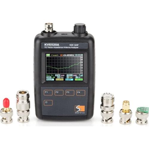 Brand New KVE520A VHF/UHF VU Vector Impedance Antenna Analyzer + 5pcs Adapters for Amateur HAM Radios KVE-520A Vector Radio