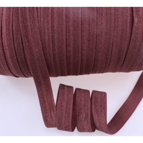 New!!! Solid Fold Over Elastic, #868 Cappuccino, Top Quality, 5/8"(16mm) Ribbon 50 yards/roll ,41colors for you choose