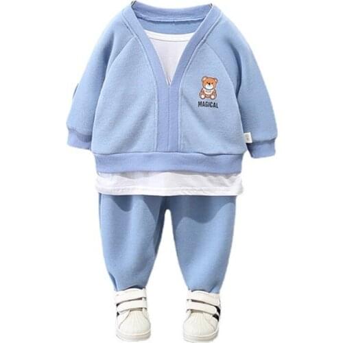 New Spring Autumn Baby Boys Clothes Suit Children Cotton Sports T-Shirt Pants 2Pcs/Sets Toddler Fashion Clothing Kids Tracksuits