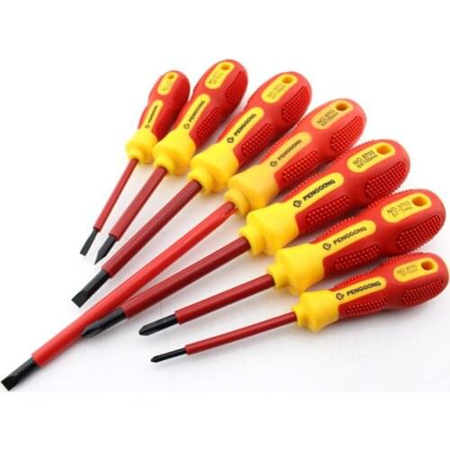 New High Voltage Resistant CR-V Slotted Phillips Screwdriver Electrician Dedicated Insulated Screwdrivers