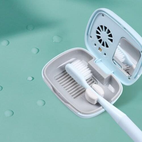 Rechargeable Toothbrush Sanitizer Sterilizer With Fan Portable Travel Toothbrush Organizer Cover For Houshold