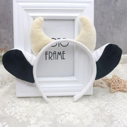 Zoo Animal Ear Headbands Woodland Creatures Cosplay Forest Theme Costume Milk Cow Ears Headbands Party Favor Halloween Costume