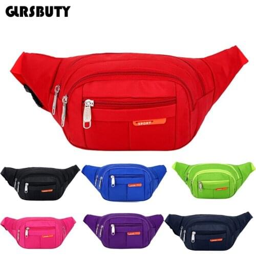 2019 Women Waist Bag Fanny Pack Multiple Functions Hip Bum Bag GLRSBUTY Chest Belly Back Pack with Adjustable Belt Fit 6"Phone