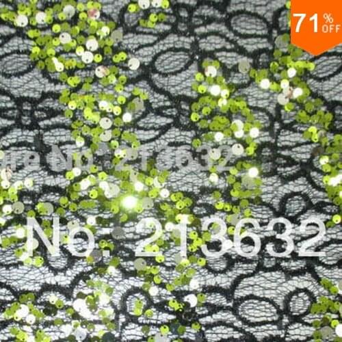 POz19 textile polyester mesh Sequin embroidery fabric wholesale computer embroidery processing fine sequins embroidery cloth