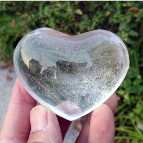 5cm Natural white crystal heart