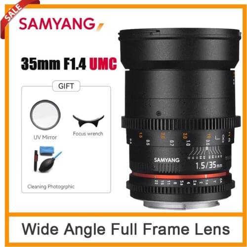 Samyang 35mm F1.4 AS UMC Wide Angle Full Frame Lens For Sony E/A Canon Nikon M4/3 Pentax K Camera