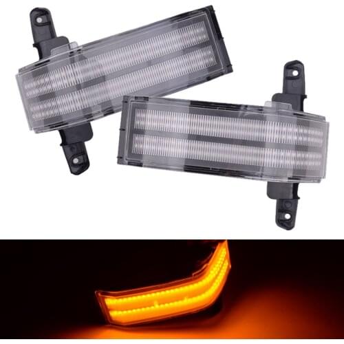 LED Dual-Row Strip Side Rearview Mirror Turning Light Lamp Marker Fit For Chevrolet Silverado GMC Sierra 2016 2017 2018 2019