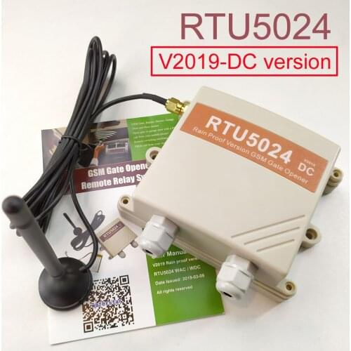 V2019 AC/DC9-36V Power input Rain proof version RTU5024 GSM Gate Door Opener with Power failure alarm