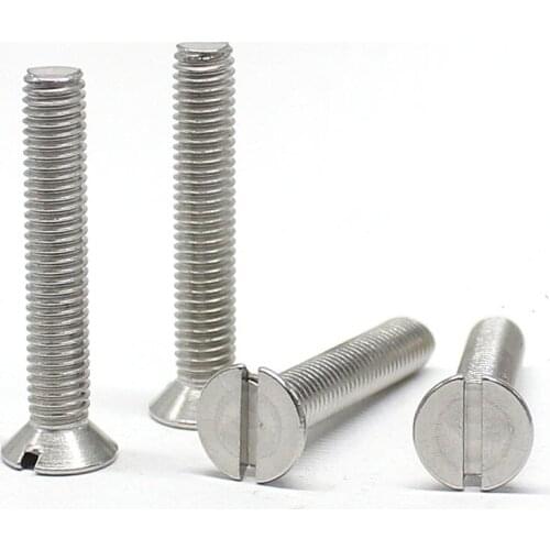 Slotted Countersunk Machine Screws 304 A2 Stainless Steel Screw M3 M4 M5 5-200x