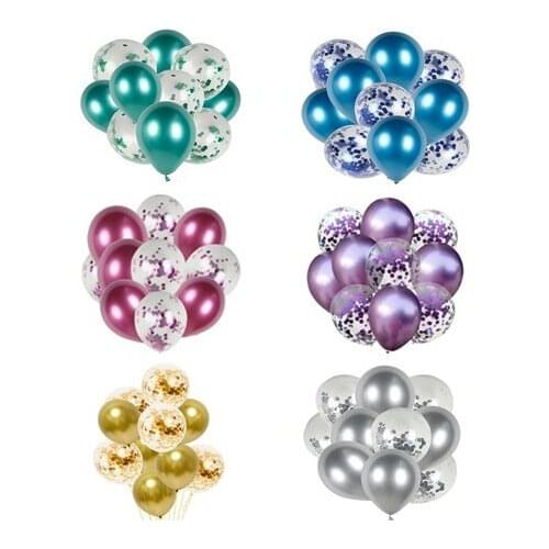 Party Balloons 12inch Latex Metallic Balloons Birthday Balloons Helium Shiny Balloons Party Decoration Wedding Birthday Babyshow