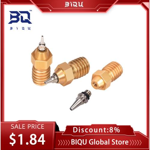 High Quality V6 Airbrush Nozzle Brass 0.2MM/0.3MM/0.4MM/0.5MM Adapter Set 1.75mm Filament for V6 Hotend 3D Printer Parts