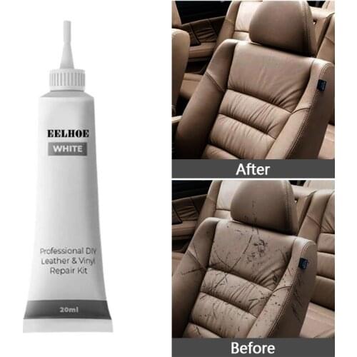 20ML Car Seat Repair Cream Leather Seat Sofa Coats Holes Scratch Cracks Rips Liquid Repair Tool Indoor Cleaner