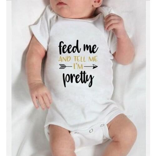 Baby Girl Winter Clothes Winter Jumpsuits Kids Baby rompers Clothes for Newborns Feed Me Pretty Children Jumpsuit Girl romper