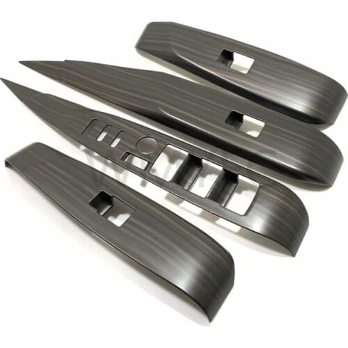 4pcs Car Peach Wood Grain Door Window Lift Switch Button Panel Cover Trim Frame Fit For Toyota Camry 2018 -2021 Accessories LHD