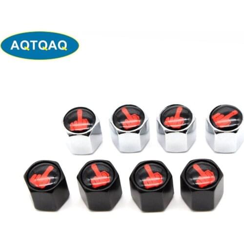 4 Pcs/Set Zinc Alloy Middle Finger Style Tire Valve Stem Cap Tire Wheel Stem Air Valve Caps for Auto Cars