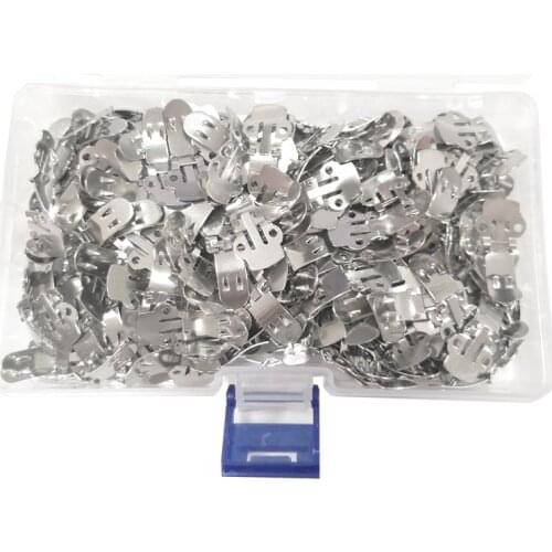 65 Mn steel plating silver metal flexible longer flexible Flower Shoes Clips Craft Buckles 200pieces in a box blank shoe clip