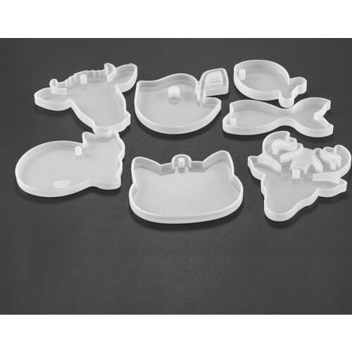 8 Styles Cat Bird Elk Head Fish Silicone Epoxy Resin Mold Decoration Jewelry Pendant DIY Handmade Jewelry Making Findings Tools