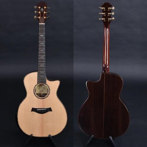 914 full solid wood Acoustic guitar, ebony fingerboard with arm rest