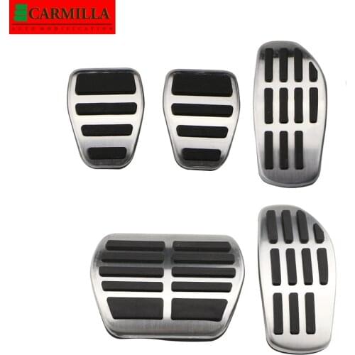 Carmilla Stainless Steel Car Pedals for Nissan Kicks 2016 2017 2018 2019 2020 2021 AT MT Gas Brake Pedal Pads Cover