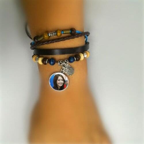 Cowhide bracelet for sublimation knitted diy Beads bracelets jewelry for women blank custom consumables material B01491