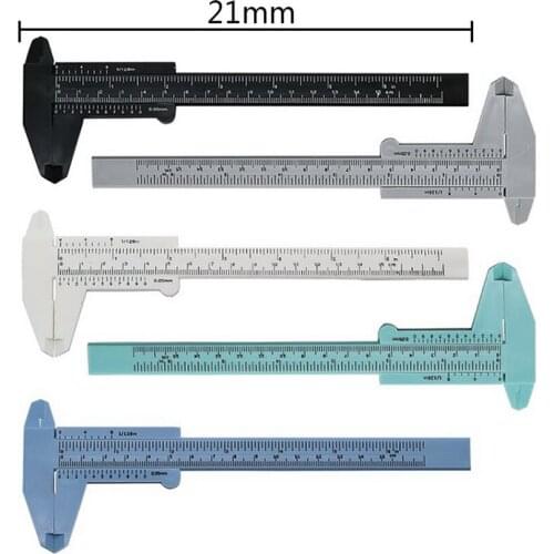 By dhl 100pcs Plastic Vernier Caliper Gauge Micrometer 0-150MM Mini Ruler Accurate Measurement Tools Standard Vernier Caliper
