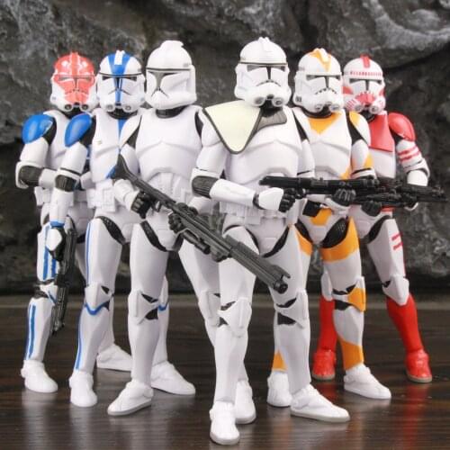 Star Wars Attack Of The Clone Trooper 6" Action Figure 332nd Asohka Clonetrooper Phase 2 Episode II Doll Toys KOs Black Series