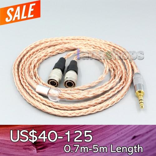 LN006743 2.5mm 3.5mm XLR Balanced 16 Core 99% 7N OCC Earphone Cable For Mr Speakers Alpha Dog Ether C Flow Mad Dog AEON