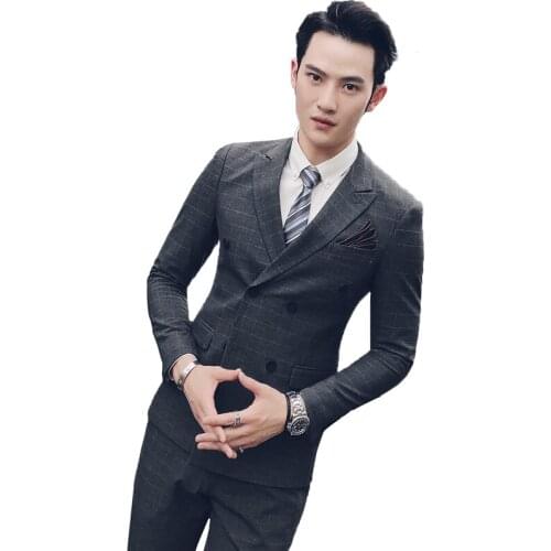 New Suits Mens suits gentleman three-piece suit 68 polyester cotton spandex SJT49 3 29 - P300