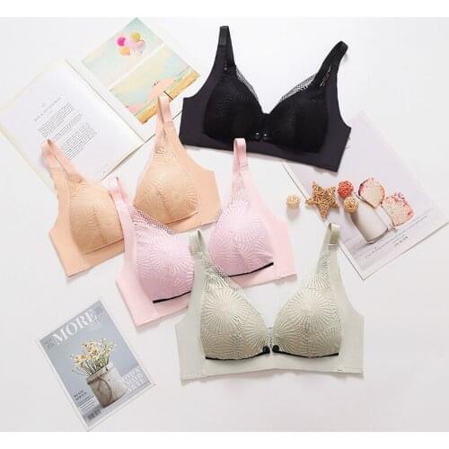 Lace Front Buckle Clothes For Nursing Mothers Without Steel Ring Gather Nursing Tops For Adjustable Size Pregnant Women Clothing