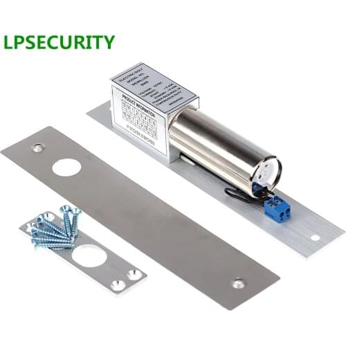 LPSECURITY Fail Safe normal temp 2 Lines Electric Drop Bolt Lock deadbolt for Gate Door RFID Access Control system