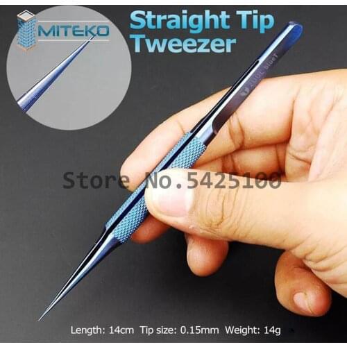 MITEKO Precision Titanium Alloy Tweezers Jump Wire Fingerprint Repair Tweezers 0.01mm Link Wire Mobile Phone Repair Hand Tool