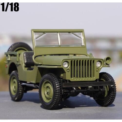 1:18 1924 Jeep Willis US ARMY Diecast Car Model For Kids Gift Collection Original Box Free Shipping