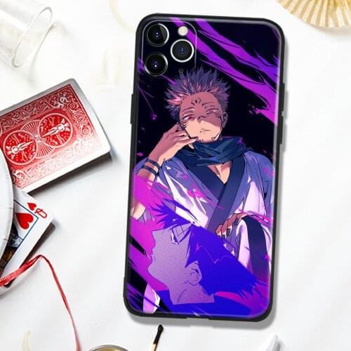 Sukuna Jujutsu Kaisen Anime Soft Silicone Glass Phone Case Cover Shell For IPhone SE 6 6s 7 8 Plus X XR XS 11 12 Mini Pro Max