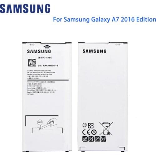 Original Samsung Galaxy A7 2016 Phone Battery EB-BA710ABE 3300mAh For Samsung Galaxy A7 2016 A7110 A7109 A710 A710F Batteries