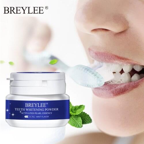 BREYLEE Teeth Whitening Powder Toothpaste Dental Tools White Teeth Cleaning Oral Hygiene Toothbrush Gel Remove Plaque Stains