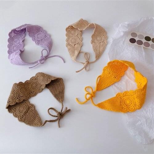 Children Solid Hollow Out Knitted Headband Turban Baby Girls Candy Color Hair Band Kids Clothes Hair Accessiories Headwear