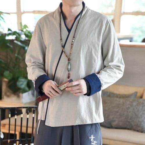Plus Size Men Kimono Cardigan Traditional Japanese Male Yukata Samurai Clothing Casual Harajuku Kimono Jackets Streetwear Haori